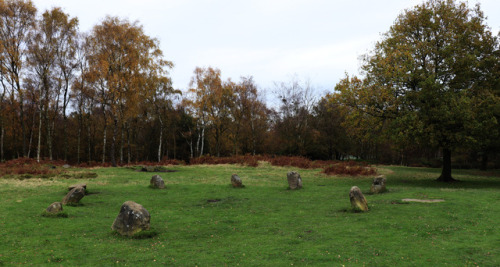 ‘The Nine Ladies’ Stone Circle, Stanton Moor, Derbyshire, 26.10.17.
