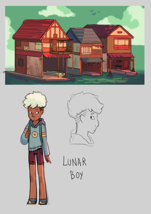 A new story I’m also working on this quarter! It’s about a boy from the moon living in a fishing vil