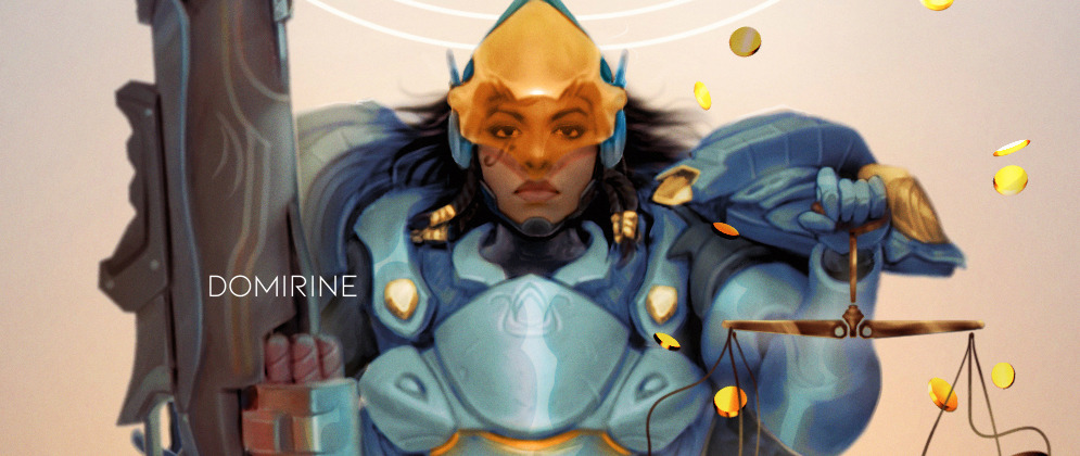 domirine: ▿ PHARAH - JUSTICE ▿  full view of my card for @overwatchtarotdeck!