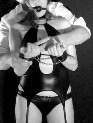 sexfiendme:  Collars, ballgags, restraints and dicking around.        (via TumbleOn)