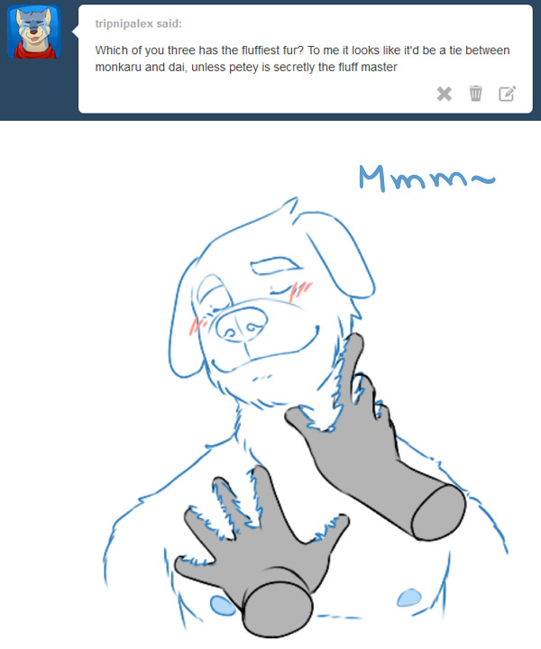 askdaidungeon:  Well, why don’t you guys judge it? Who looks the fluffiest? 