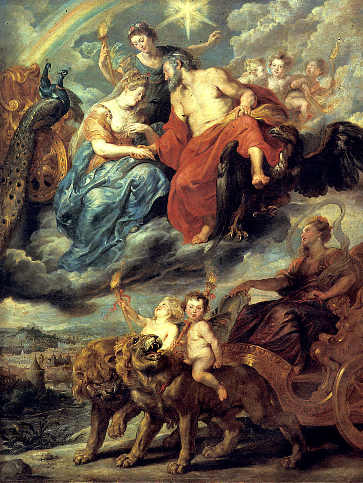   Marie de’ Medici cycle,The Meeting at Lyon    Peter Paul Rubens    1622 to 1625