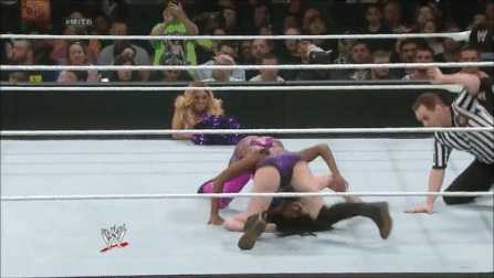 grappletube: mrfearlessriot:Paige vs. Naomi (with Cameron) • WWE Money in the Bank, 6/29/14 w