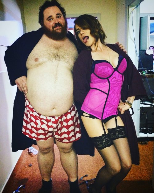 @KTrevorWilson and I on the set of #WhatWouldSalDo in #Sudbury .#HeavenlyHands 