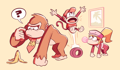 claedalus: Trying to remember how to draw Donkey Kong and his merry brood of cretinous apes