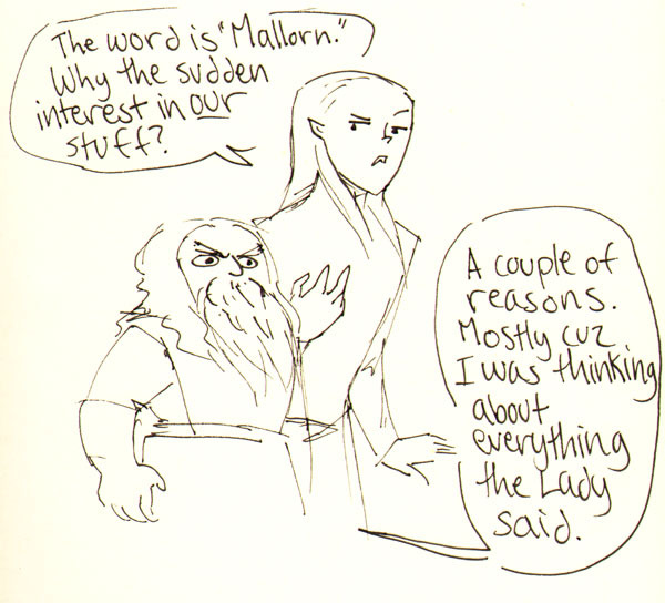 lauren-draws-things:  &ldquo;Often [Legolas] took Gimli with him when he went