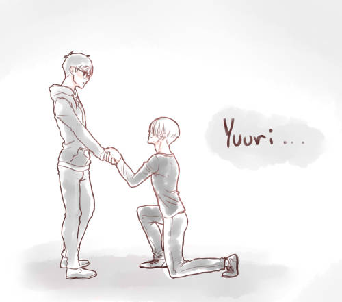 kamisscheisse:  Part 1 This is based off a textpost i can’t find anymore,fuck…it was the idea that instead of paying him money,Victor proposes to Yuuri or something like that ,if you know the original post please send me the link,i would be really