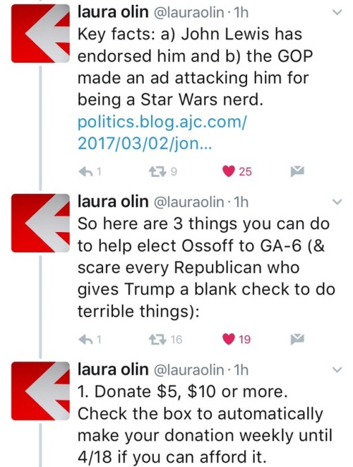 sandalwoodandsunlight:Via @lauraolinLinks:Donate: https://secure.actblue.com/contribute/page/ossoff-