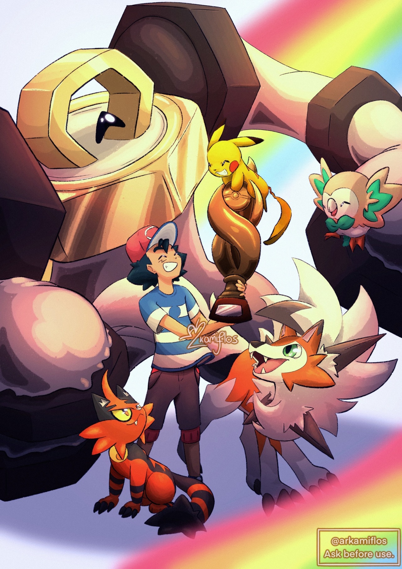 Pokémon Club - Fanart of Ash's Alola Pokemon Artist