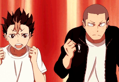 kurokocchiz:favorite platonic relationship+Haikyuu!!-requested by nnishikihbros! - tanaka & noya 