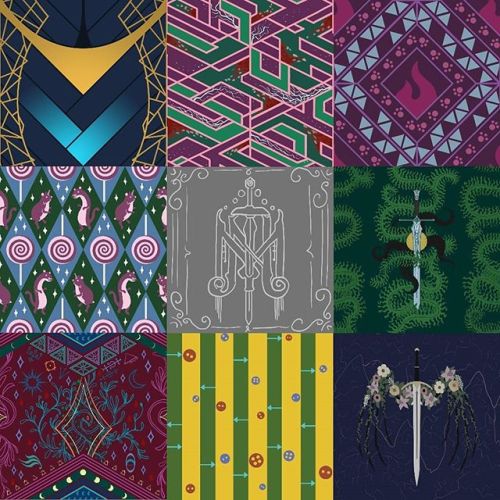 Decided to put together a set of patterns based on TM9. They&rsquo;re all tileable and loosely inspi