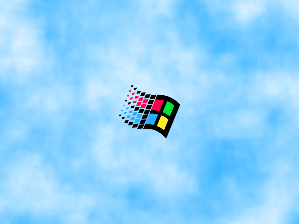 The Wallpaper Zone — Microsoft Windows Retro Clouds (1024x768), 4:3...