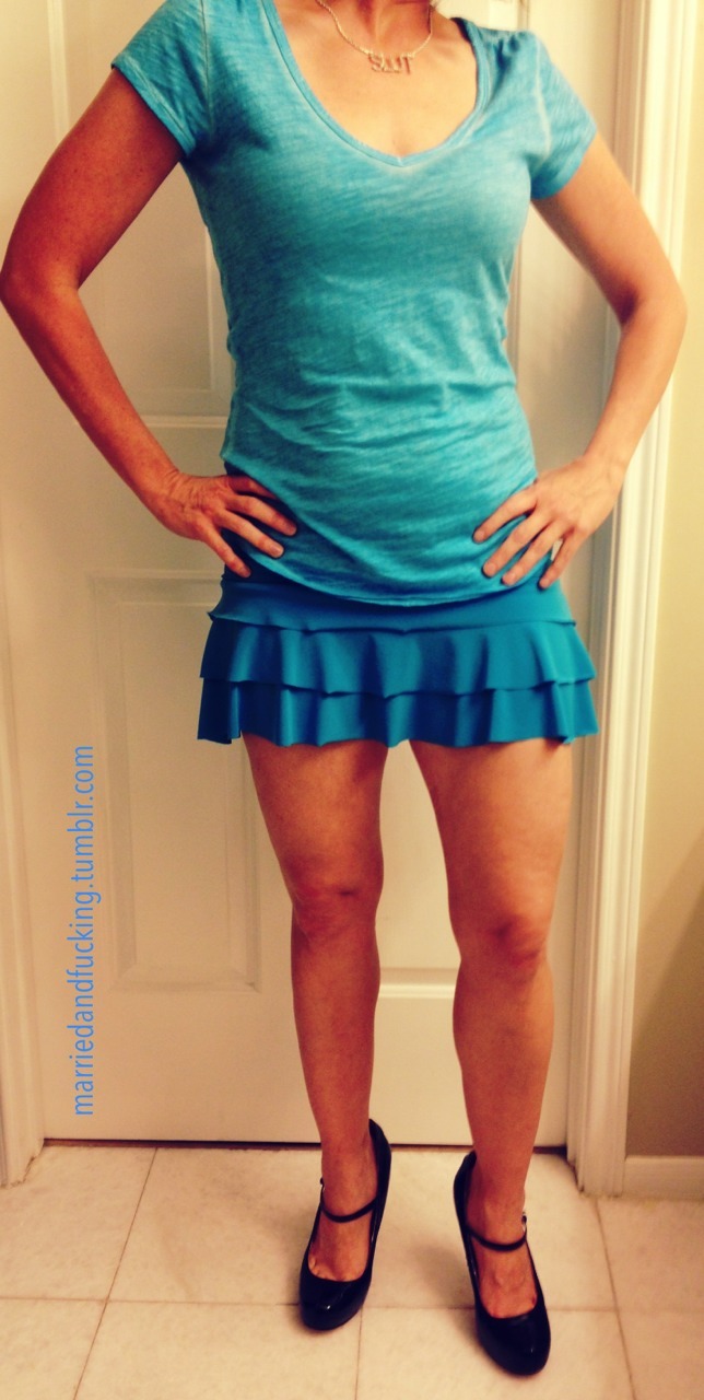 marriedandfucking:  The Mrs… ready for a night out at the swingers club… with