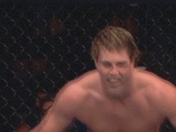 mmaknockouts:  This was the second Frank Mir/Wes Sims fight at UFC 46. Using illegal facestomps on Mir in the first fight, Sims was still acting like a douchebag, which Mir cured him of with two knees and two punches. Here’s the GIF of the first fight