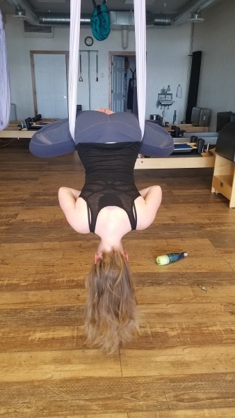 Yoga with aerial silks > yoga without porn pictures