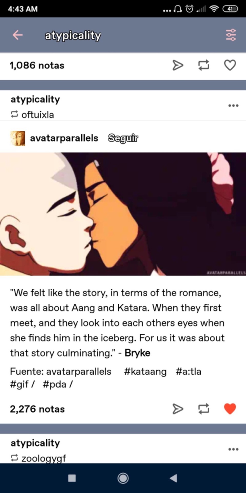 The audience felt the story culminating as they experience the romance being all about Aang along with Katara.