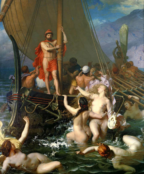 Ulysses and the Sirens by Léon Belly (1867)