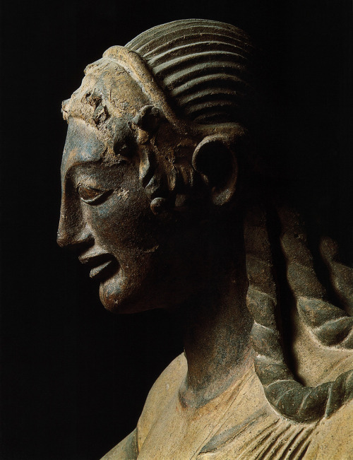 theancientwayoflife: ~ Statue of Apollo. Date: Late 6th century B.C. Medium: Terracotta Provenance: 