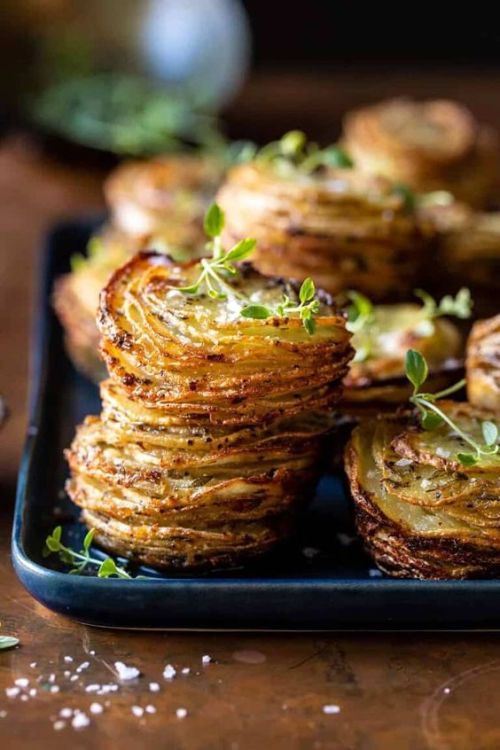 max-e-doodle:Crispy, cheesy, garlic ‘Tuscan Potato Stack’