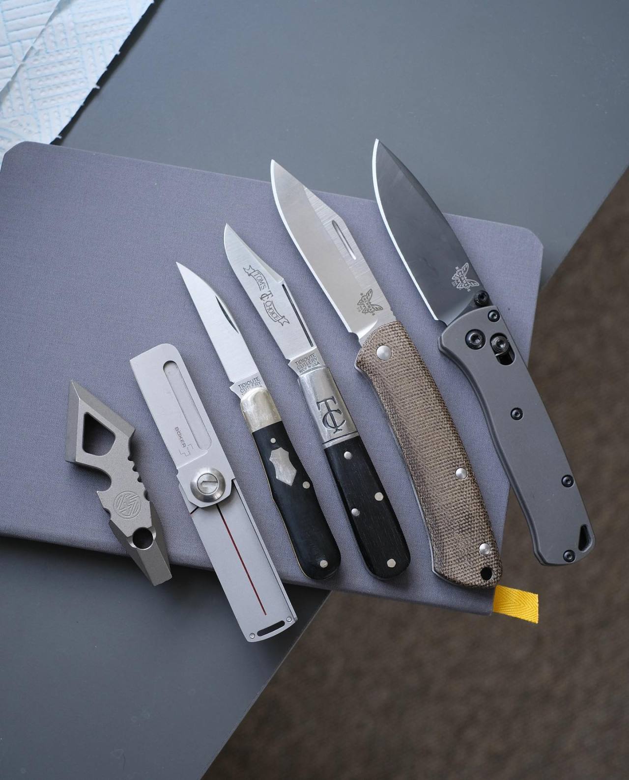 💥💥💥 FOR SALE 💥💥💥
- Apache v2 Ti from 4t5design. £48
- Boker Rocket. Heinnie Haynes. £17
- GEC 06. custom scales & liners. £175
- GEC 14 SFO Toms choice barlow. £195
- First run Benchmade proper 318. £80
- Benchmade mini bugout with Ti scales from...