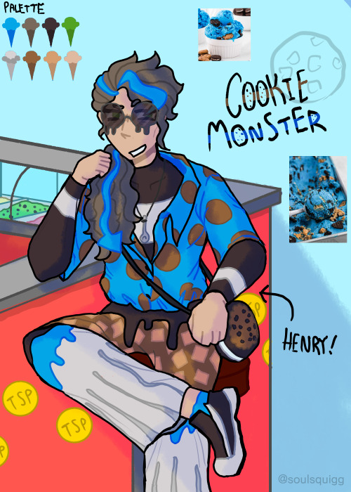 COOKIE MONSTER ICECREAM HENRY HAS ARRIVED
