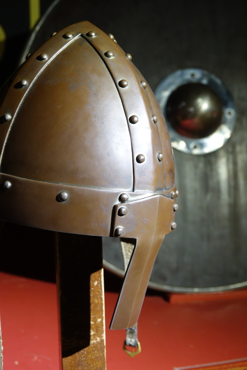 Anglo-Saxon Kingdom of Mercia Replica Courtroom and artefacts at ‘The Potteries’ Museum, Stoke-on-Tr