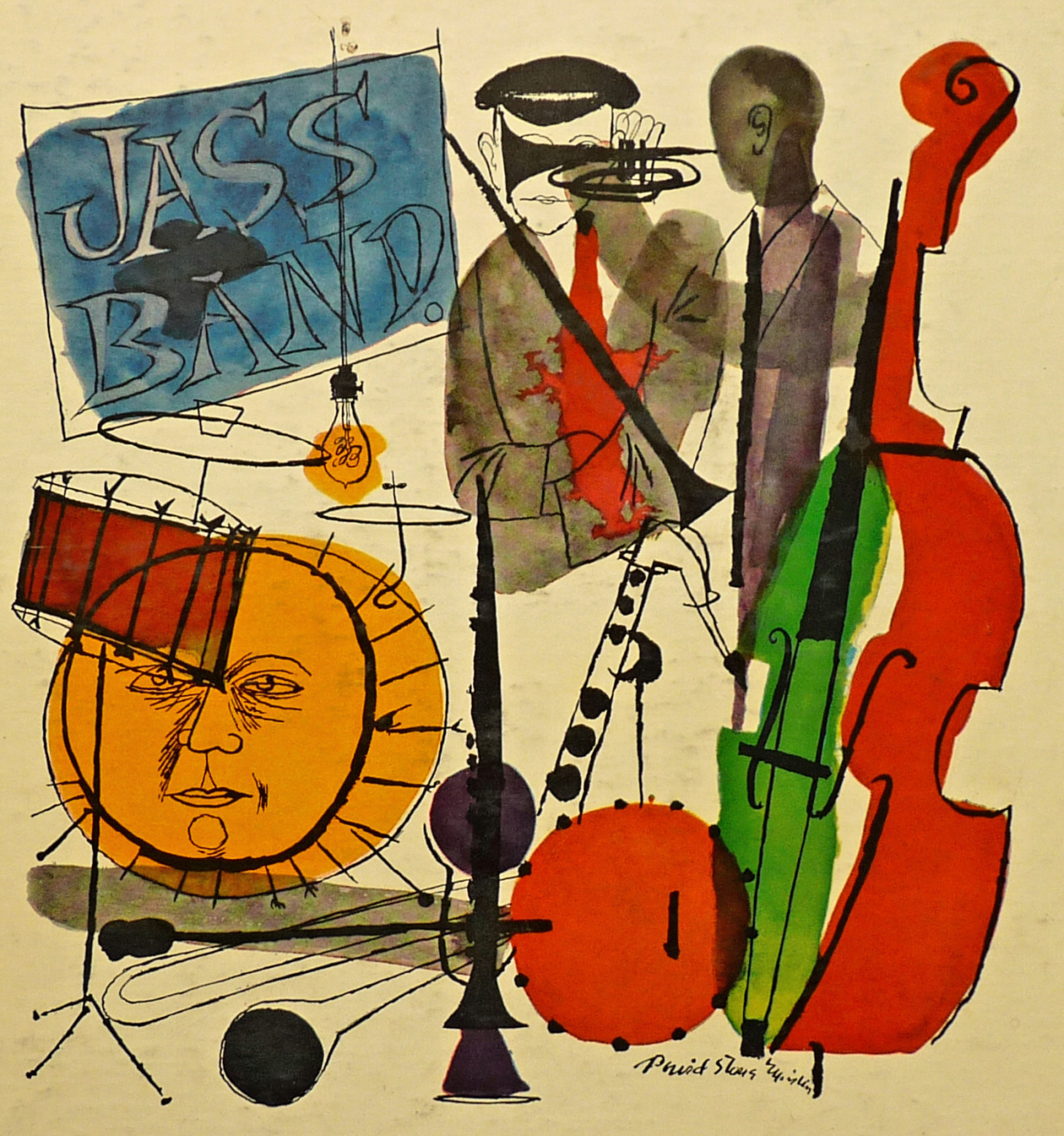 art-et-musique:  Jass Band by David Stone Martin. 