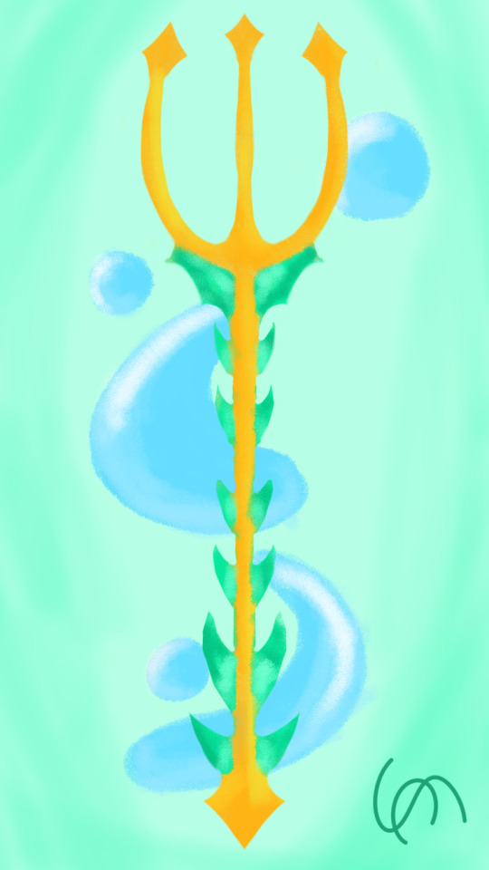 I Drew A Trident Without Line Art And It Came Out Way Better Than I Thought It Would