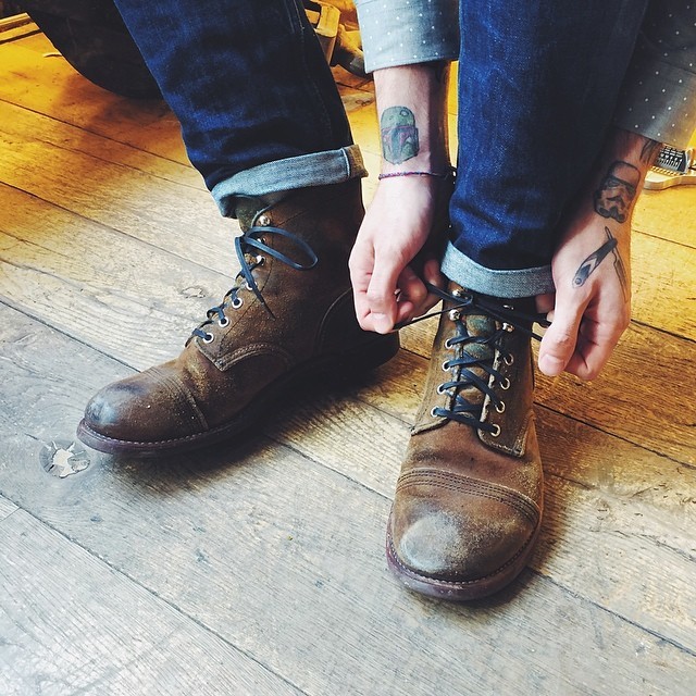 redwingshoestoreamsterdam:  Happy Sunday! Our next door tattoo artist @joeydeboer