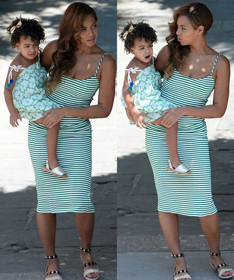 beyoncefashionstyle:  Beyoncé and Blue Ivy in New Orleans 