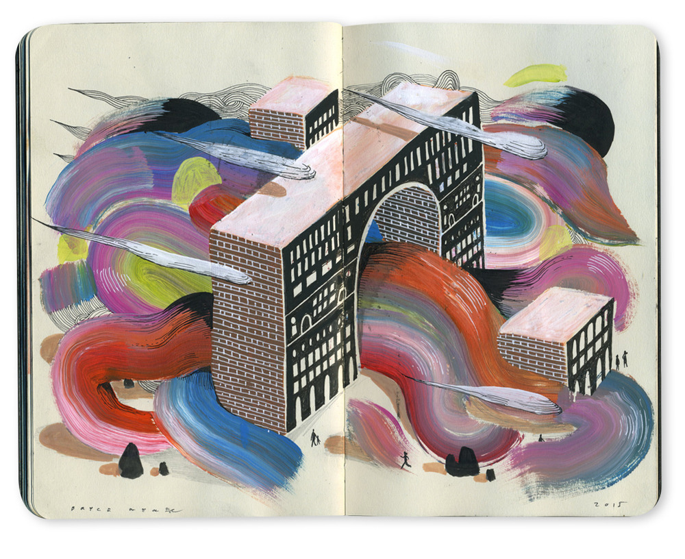 exhibition-ism:  Absolutely IN-LOVE with the sketchbooks of Brooklyn based artist Bryce