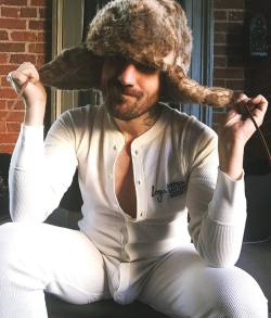 coverallsrock:  spilledpoppers:  Thank you Logo for the onesie, I’m gonna just wear this the rest of the day.   Tune in to Logo TV’s five nights of original shows from  Aspen Gay Ski Week 2016 - Airing Thursday January, 28 – Monday, February 1.