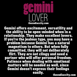 zodiaccity:  The Gemini lover.  Yup. Very true. I&rsquo;m one.