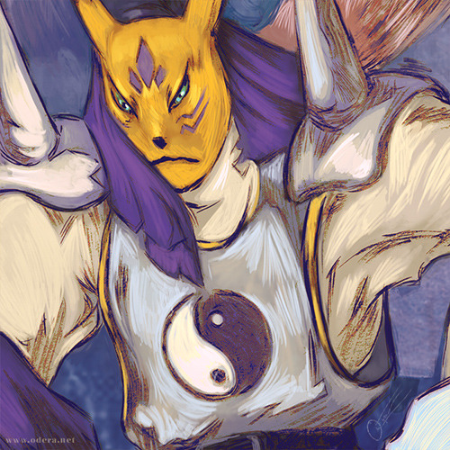 odera:  “Onmyōdō” illustrated by Odera for @pepperbreathzine. We’ve started to ship out preorders, and you can still order a copy of the zine here http://www.pyritepress.com/product/pepper-breath-a-digimon-fan-zine I’m so proud of everyone