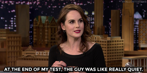 fallontonight: Michelle Dockery just passed her driving test…or was it Lady Mary?