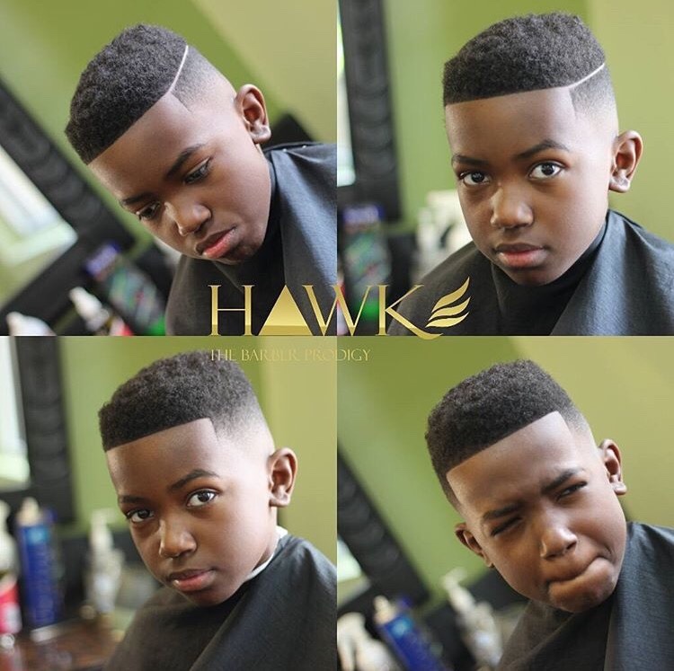 killthebloodyredprinceofdeath:  afro-arts:  Hawk The Barber Prodigy  www.styleseat.com/hawkdabarber