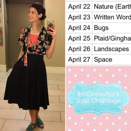 Today’s theme for #alldressapril in honor of #earthday is nature, so I wore my floral Hawaiian print