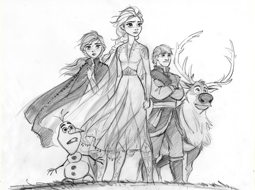 Frozen 2 is here finally!! So much fun to draw these characters again! Some of these poses are ended