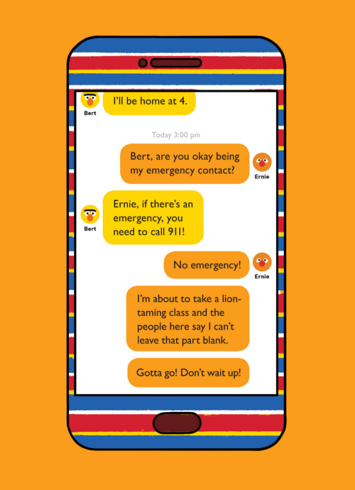 seedling-days:Bert and Ernie’s messages to each other from their book The Importance of Being Ernie 