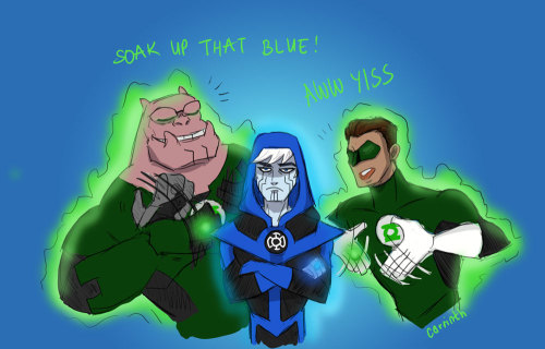 Soak up that blue light! Aw man, Blue Lantern Razer makes me really, really wanna see him supercharg