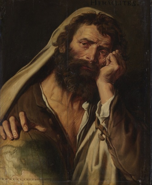 oldpaintings:Heraclitus by Abraham Janssens (Flemish, c.1575–1632) 