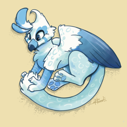 Patreon reward for @idie970 of his character Icy the snow-griffon~ What a cutie!