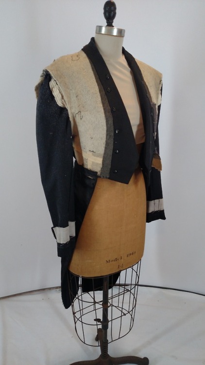 My final project with ECCT - I took shattered silk linings from a few of our antique tailcoats, gent