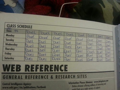 XXX beckeewhy:  My class schedule  photo