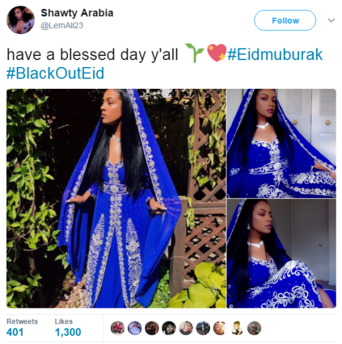 hustleinatrap: Blessed Eid all beautiful Black people!