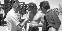pierppasolini:  James Dean photographed by Richard C. Miller, on location in Texas, for the filming of Giant, 1955. 