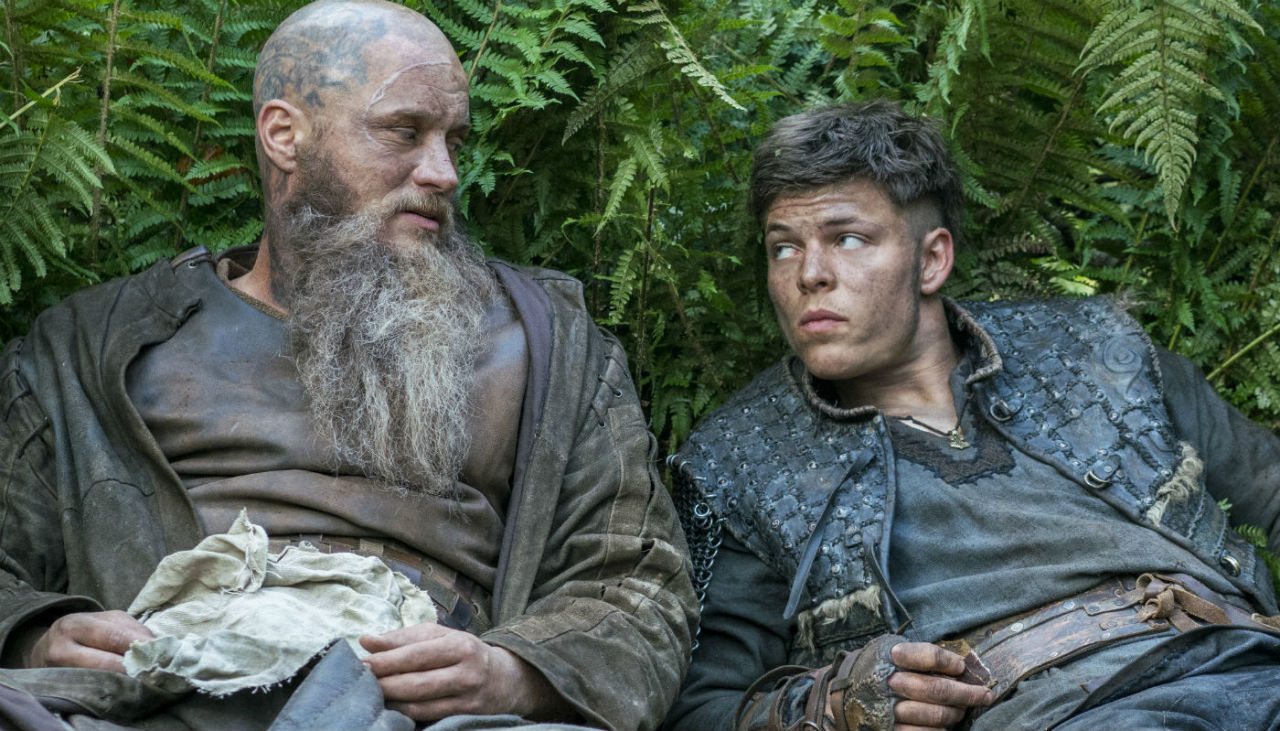 Ragnar deciding on the life of his son Ivar Boneless.