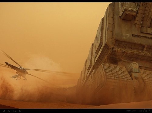 Jeremy Hanna, “Sinking Spice Harvester,” 2018. Concept art for Denis Villeneuve’s Dune (2021).______