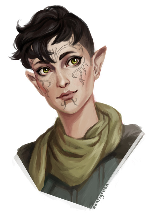 midnightprelude:anafigreen:merrill + undercutbecause i wanted to draw her with undercut and can’t de