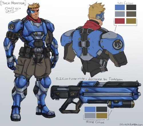 art-roly:Finished Jack Morrison in his First-Strike outfit!, 1 of 5, next one is Gabriel Reyes, I’